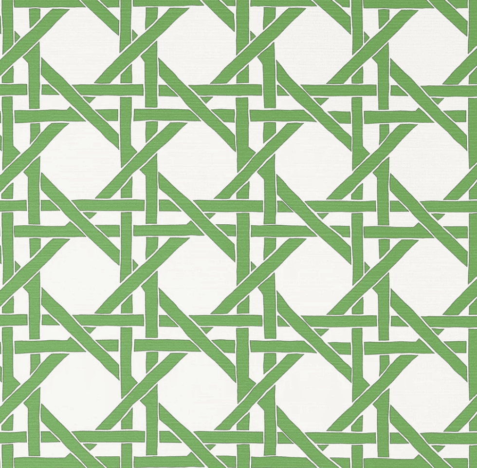 Thibaut Canary Trellis, Green Wallpaper