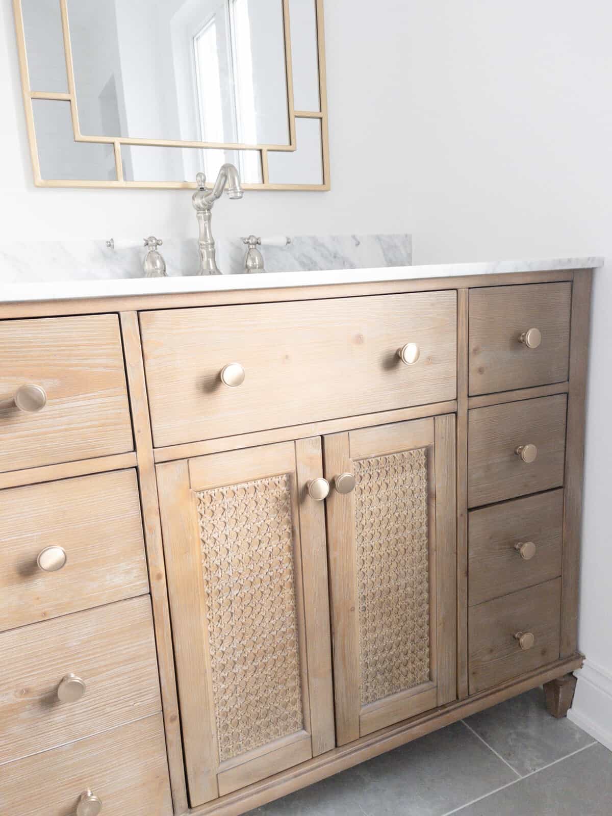 Pottery Barn Sausalito Vanity Dupe  Hope And Hedges