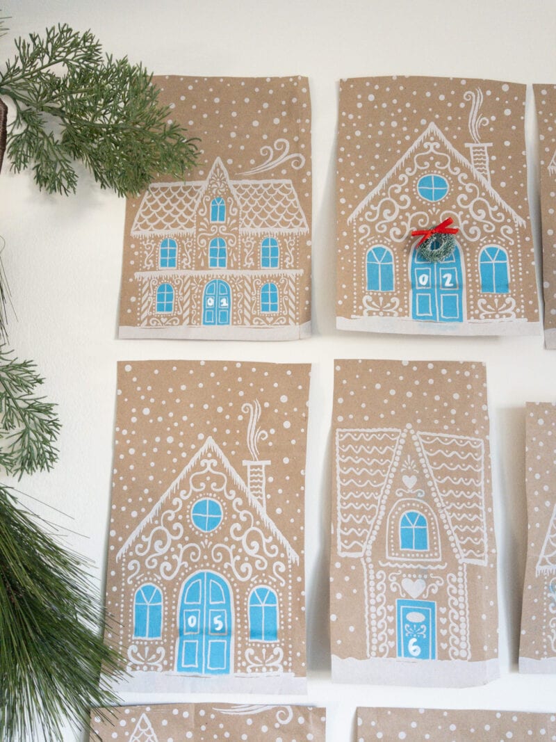 An Easy and Free Gingerbread House Advent Calendar DIY | Hope And Hedges