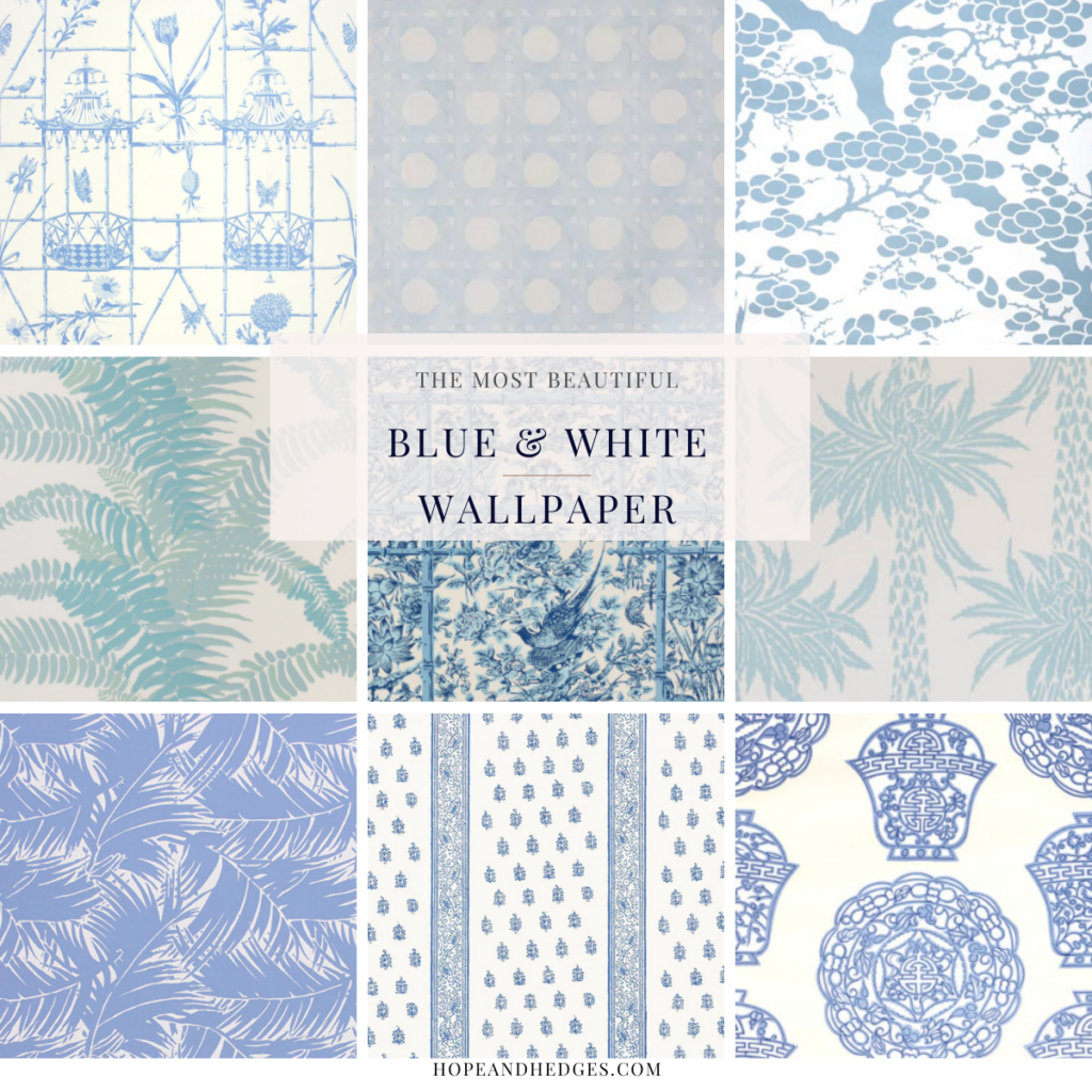beautiful blue and white wallpaper