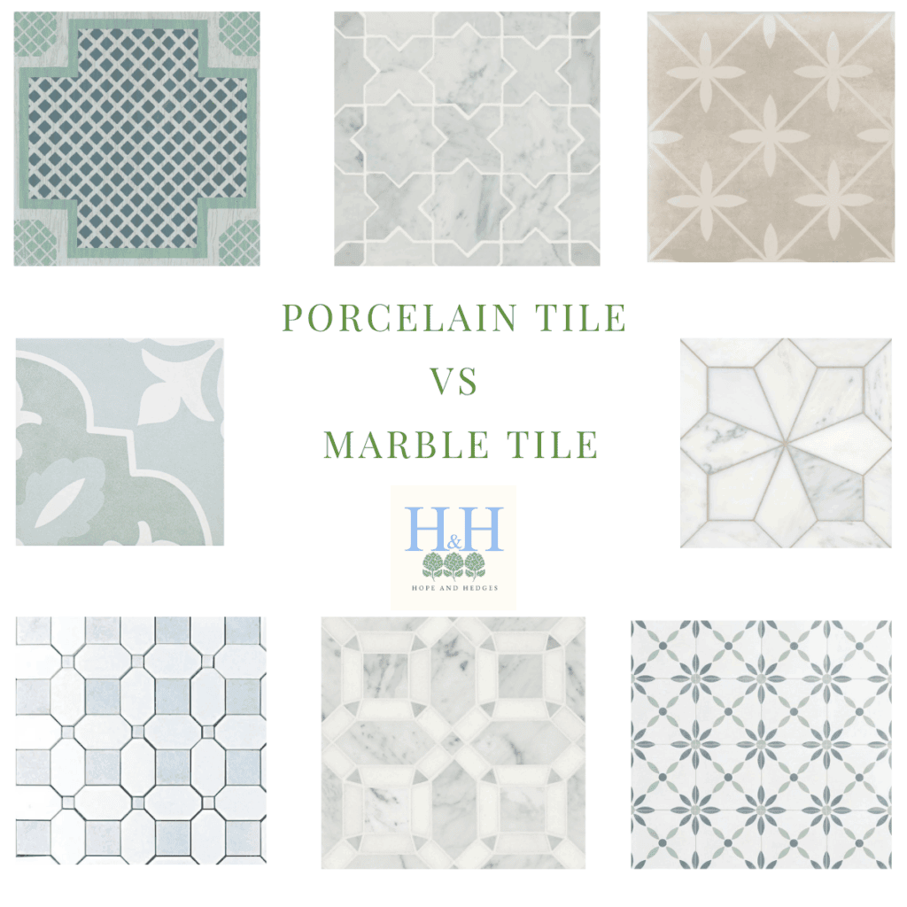 porcelain tile vs marble