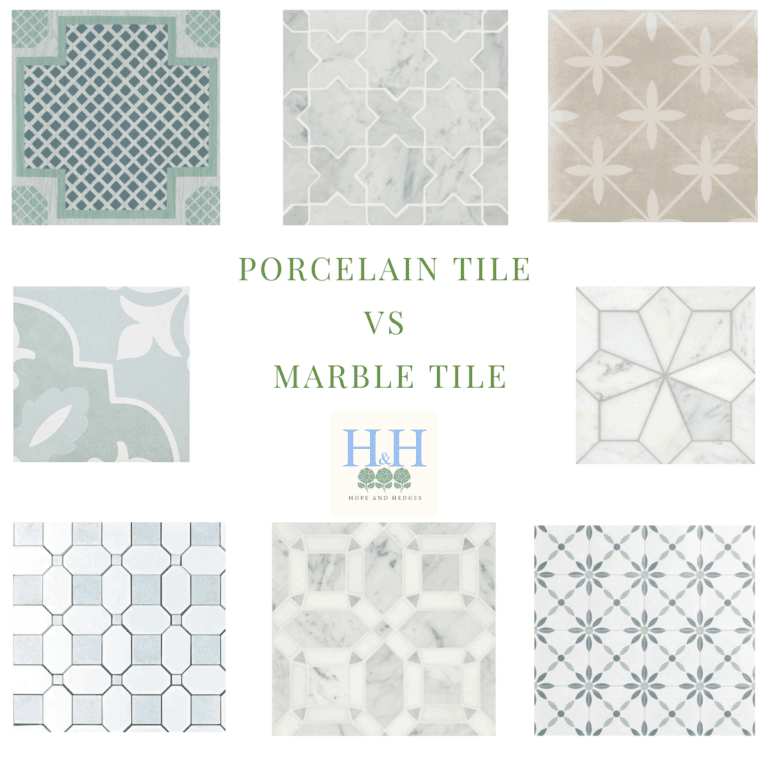 Porcelain tile vs marble