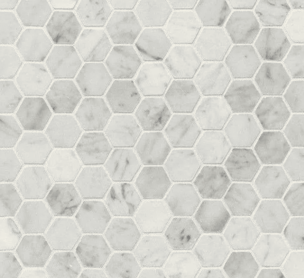 hex tile | honeycomb tle | carrara hex tile mosaic | Artistic Tile Bianco Carrara