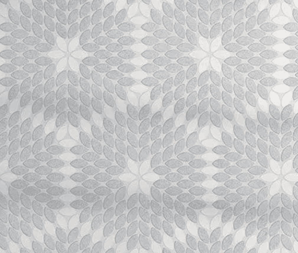 Hex Tile | Santorini Blue & White Petals Marble Mosaic Tile Marble Mosaic Tile | Tile Club