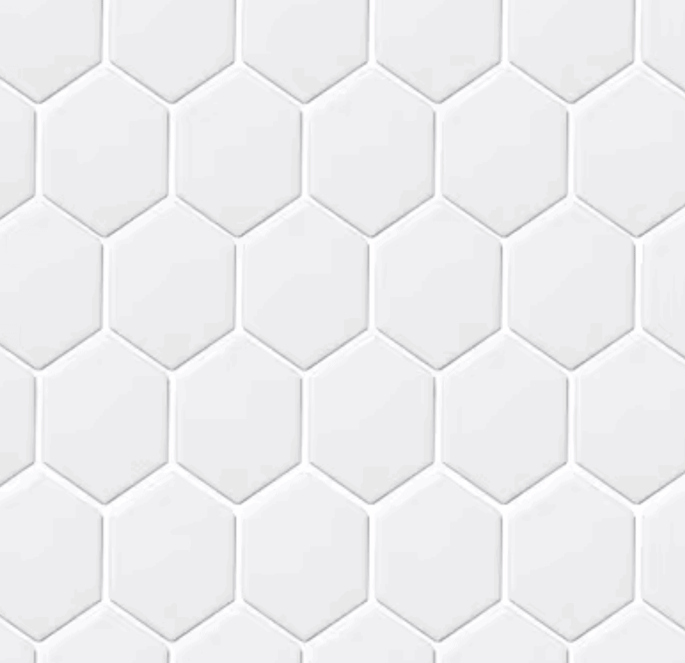 White Matte Hex Tile Porcelain | Floor and Decor Tile
