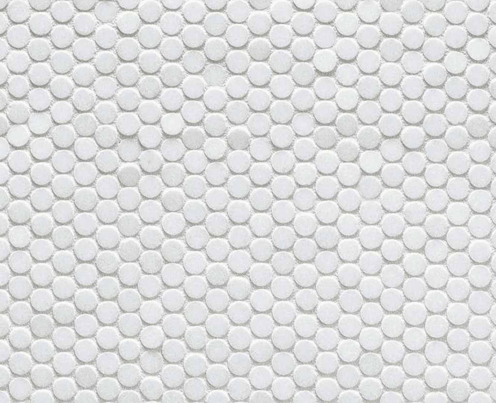 thassos marble penny tile | white marble penny rounds