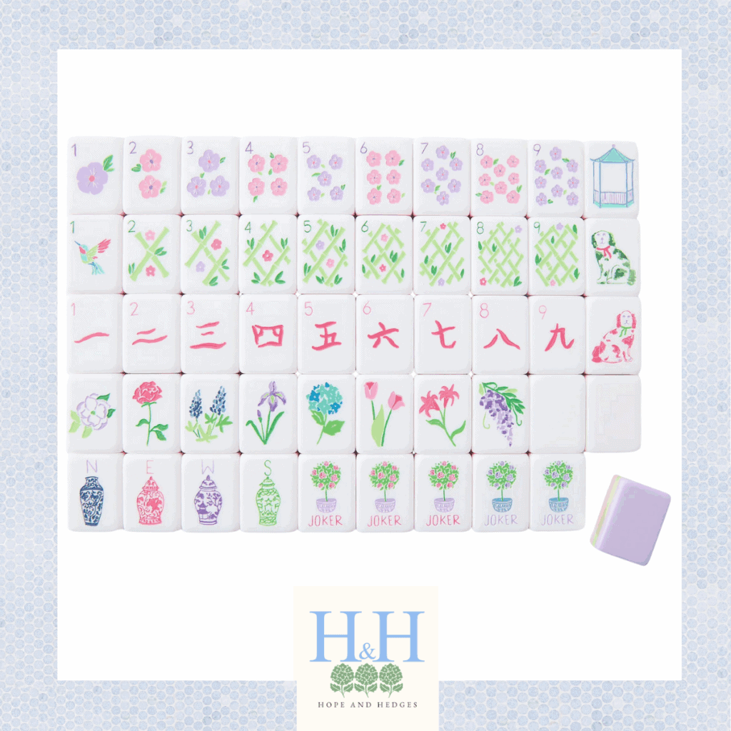 grandmillennial mahjong tiles | oh my mahjong tile set | Taylor mahjong tiles