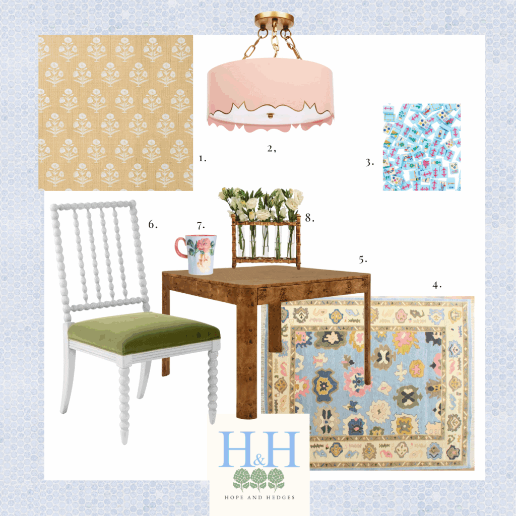 mahjong room mood board