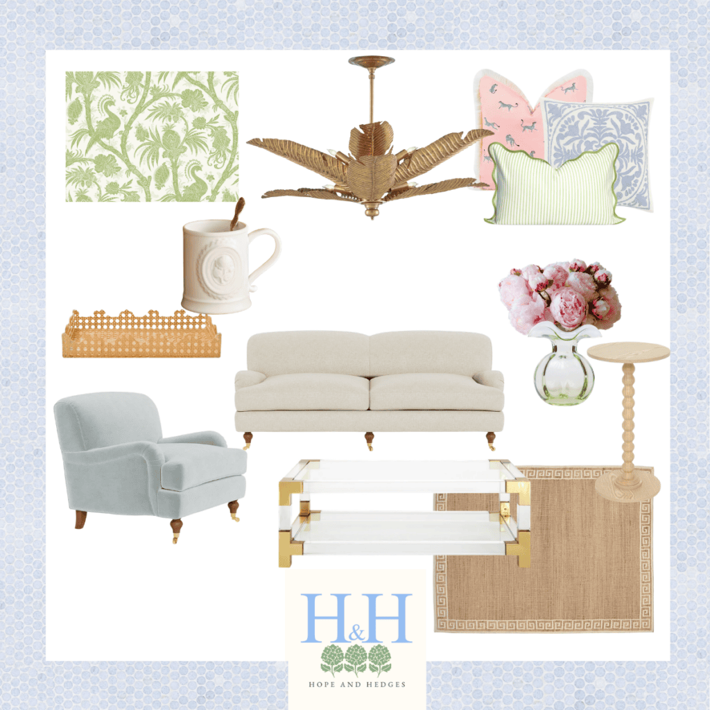 Living Room Mood Board Design