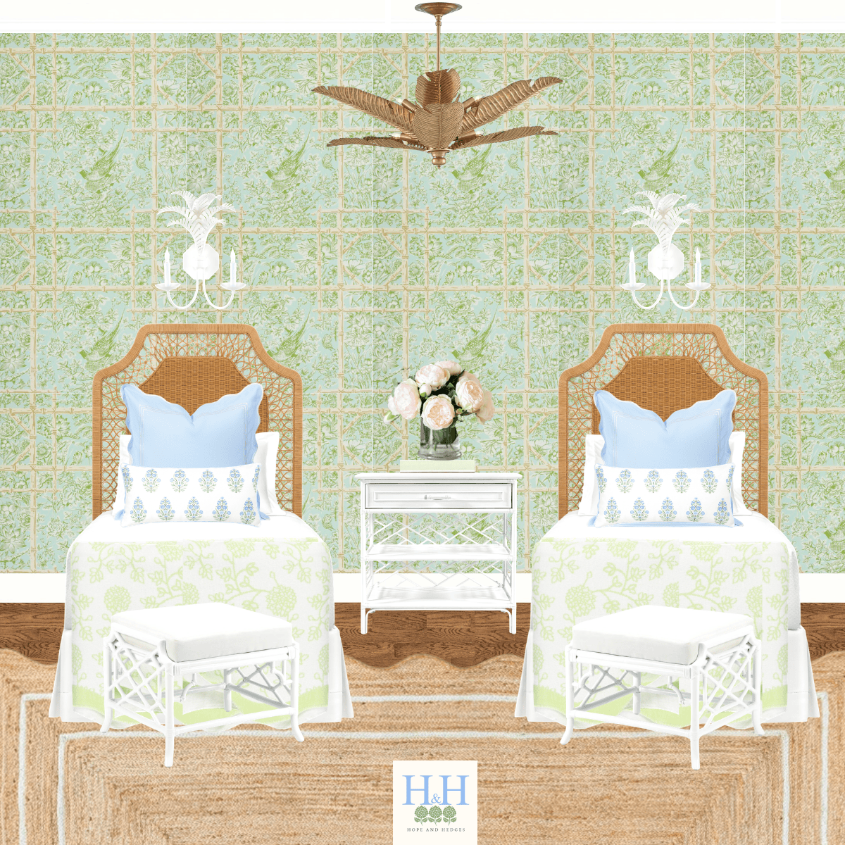 girls shared bedroom mood board