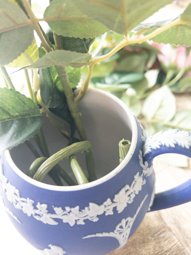 DIY faux floral arrangement