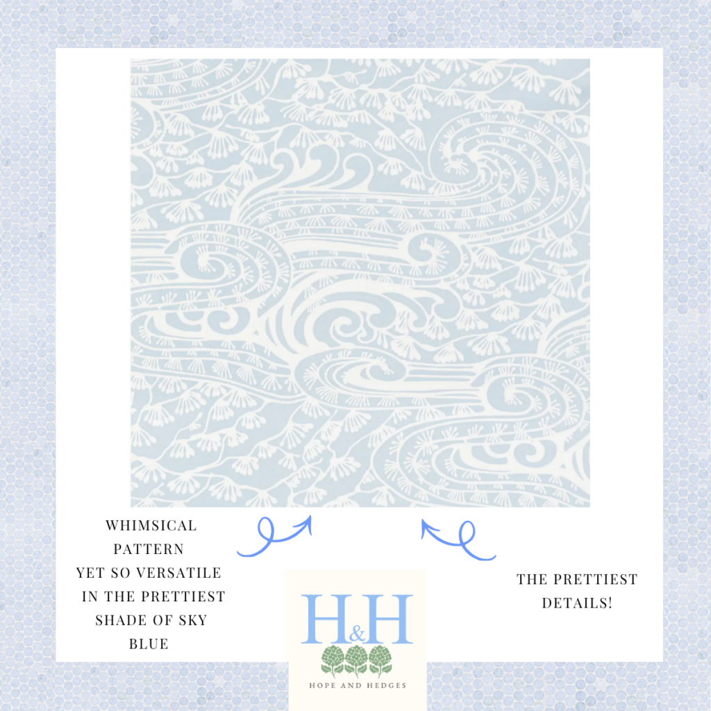 Schumacher Mizu wallpaper in Sky Blue